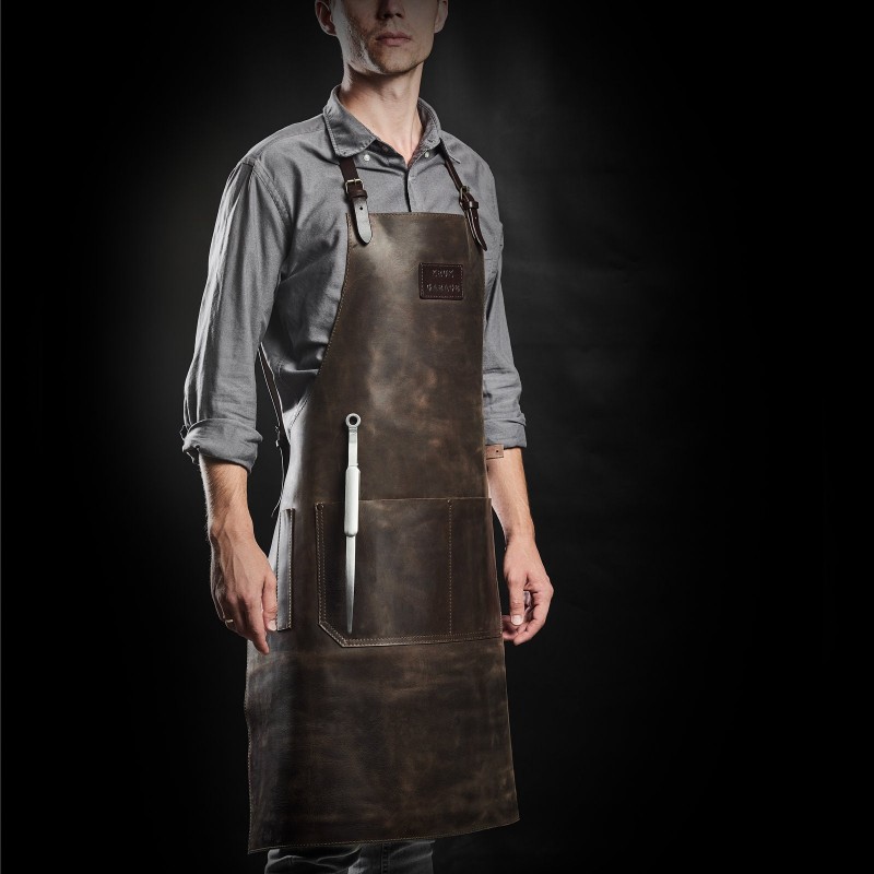 Grilling leather apron BBQ apron Outdoor cooking apron Woodworking apron Welding apron Leather workwear for men Christmas gift